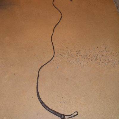 Vintage 7â€™ Leather Bull Whip
