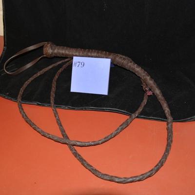 Vintage 7â€™ Leather Bull Whip
