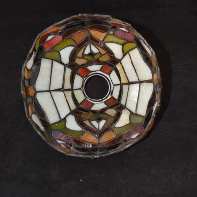 Small Vintage Leaded Stained Glass Lamp Shade 8â€x8â€x5.5â€