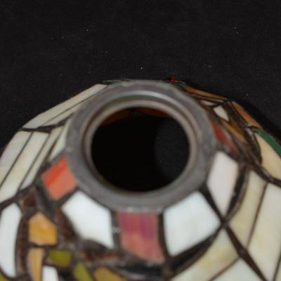 Small Vintage Leaded Stained Glass Lamp Shade 8â€x8â€x5.5â€