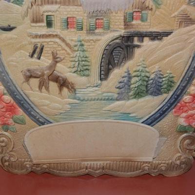 Lot of 4 Vintage German Die Cut Paper Calendars â€“ AS IS From 9â€-21â€ Tall