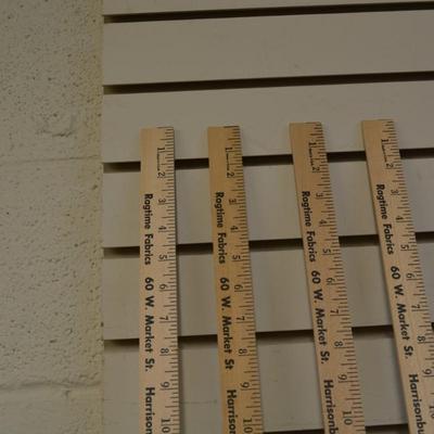 Lot of 4 Local Shop â€œRagtime Fabricsâ€ Yardsticks
