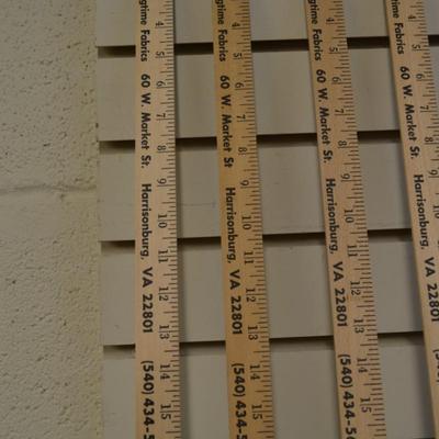 Lot of 4 Local Shop â€œRagtime Fabricsâ€ Yardsticks
