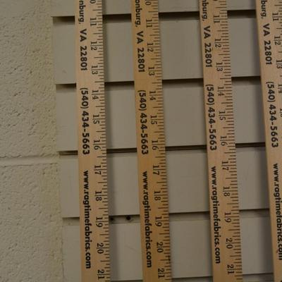 Lot of 4 Local Shop â€œRagtime Fabricsâ€ Yardsticks