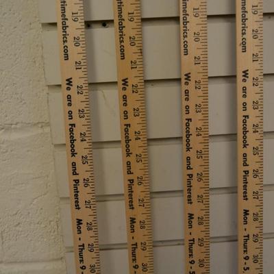Lot of 4 Local Shop â€œRagtime Fabricsâ€ Yardsticks