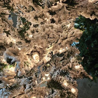 New White Flocked Slim Christmas Tree (BS2-JS)