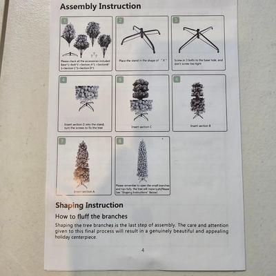 New White Flocked Slim Christmas Tree (BS2-JS)