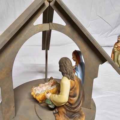 Homco Ceramic Nativity Set w/Base (BS2-JS)