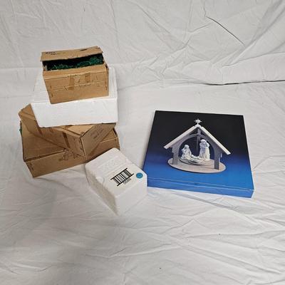 Homco Ceramic Nativity Set w/Base (BS2-JS)