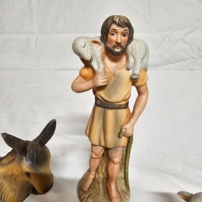 Homco Ceramic Nativity Set w/Base (BS2-JS)