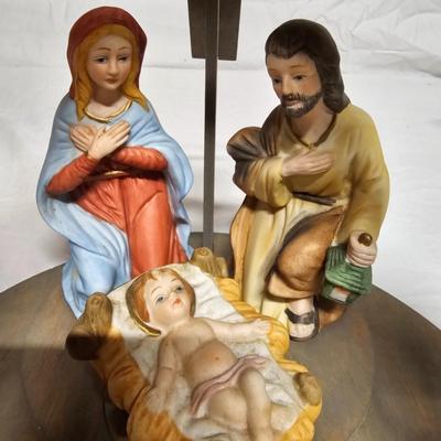 Homco Ceramic Nativity Set w/Base (BS2-JS)