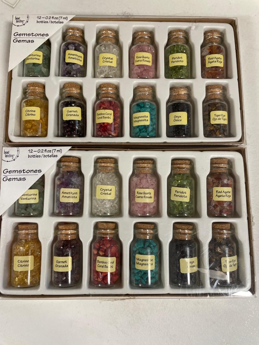 2 boxes gemstones for crafting