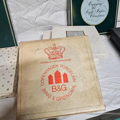 Gold Trimmed Avon + Bing & Grondahl Christmas Plates (BS2-JS)