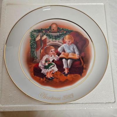 Gold Trimmed Avon + Bing & Grondahl Christmas Plates (BS2-JS)