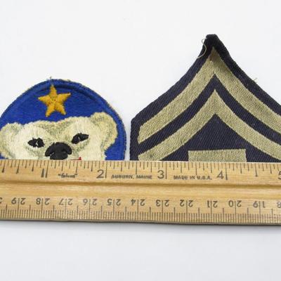 Vintage WWII Military Army Tech & Alaskan Defense Command Uniform Patches