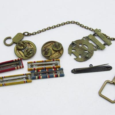Lot of Vintage Military U.S. Lapel Buttons Rifle Small Bore Sharpshooter WWII Pins