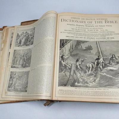 Large Antique 1892 Holy Bible Pronouncing Parallel Bible The Old and New Versions in Parallel Columns Illustrated