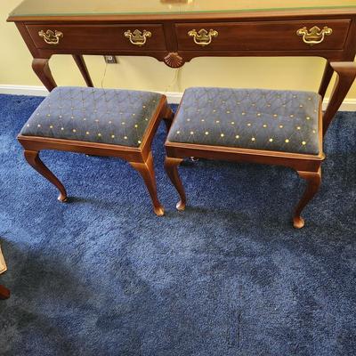 Console Table 2 drawers 2 benches by Davis Cabinet