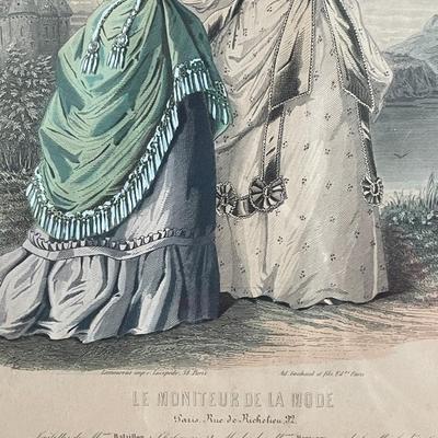 FOUR VINTAGE 19th CENTURY FRENCH FASHION PRINTS