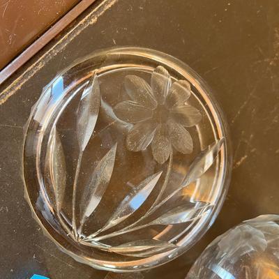 Vintage cut glass box