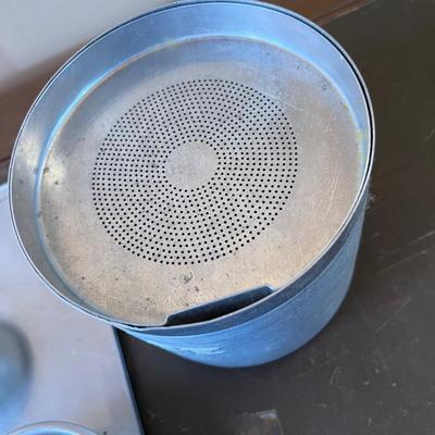 Vintage cookware & pan rack