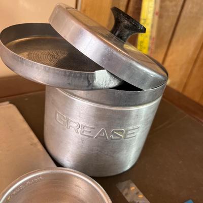 Vintage cookware & pan rack
