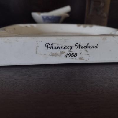 Vintage 1958 University of North Carolina School of Pharmacy Ceramic Ashtray