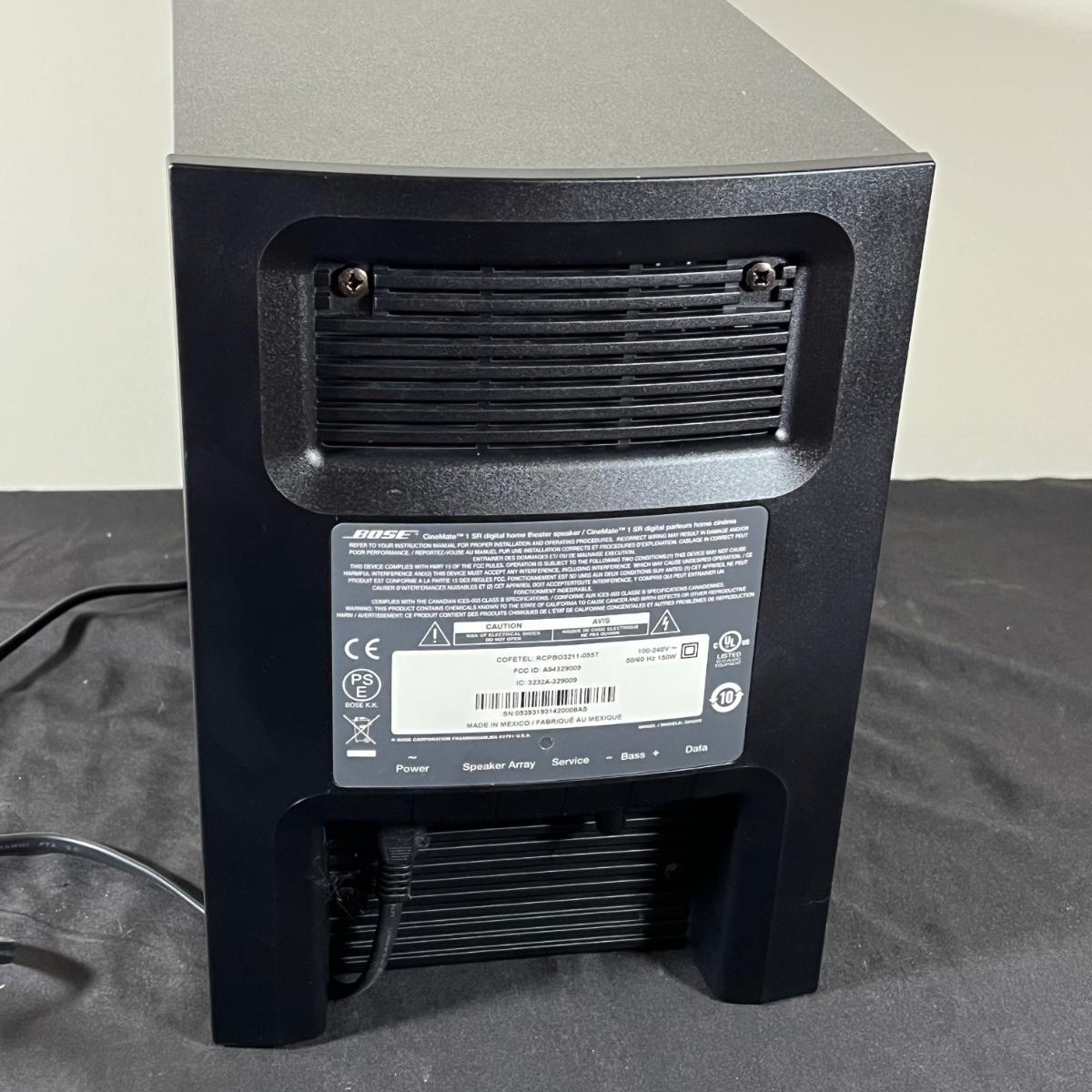 Cinemate 1 Sr Digital Home Cinema Speaker System Price LOT 61B: Bose CineMate 1 SR Digital Home Theater Speaker System