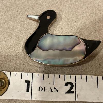 1970s duck pin & Coro Screw back earrings