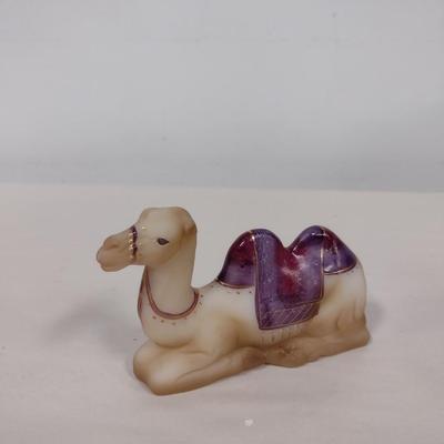 Vintage Fenton First Edition Hand Painted Camel Nativity Piece