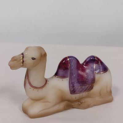 Vintage Fenton First Edition Hand Painted Camel Nativity Piece