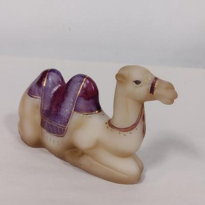 Vintage Fenton First Edition Hand Painted Camel Nativity Piece