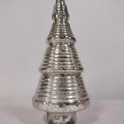 Large, Mercury Glass Tree- Ribbed Design- Approx 16