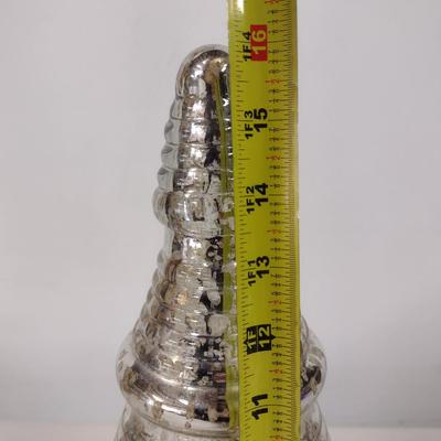 Large, Mercury Glass Tree- Ribbed Design- Approx 16
