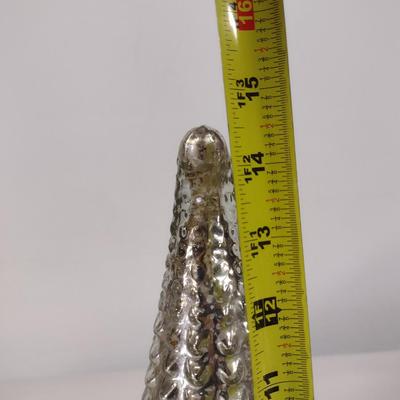 Large, Mercury Glass Tree- Draped Design- Approx 14 1/2