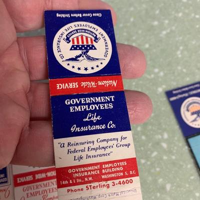 Vintage Matchbooks Government Insurance Washington DC GEICO