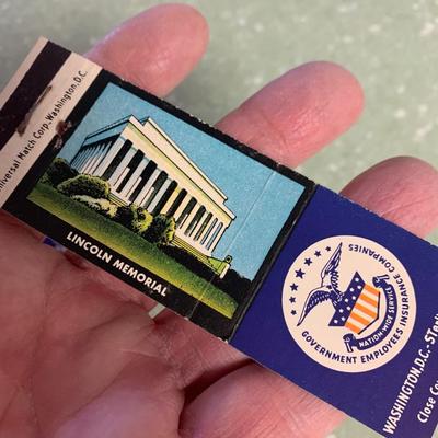 Vintage Matchbooks Government Insurance Washington DC GEICO