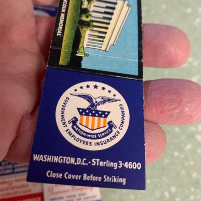 Vintage Matchbooks Government Insurance Washington DC GEICO