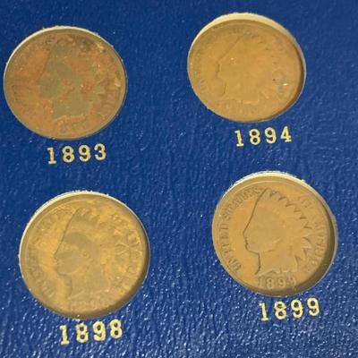Indian Head Penny Collection 1850s - 1909 Dates - 28 Coins