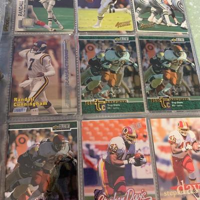 1990s Football Card Lot 300+ Near Mint Cards In Binder