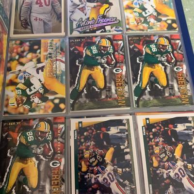 1990s Football Card Lot 300+ Near Mint Cards In Binder