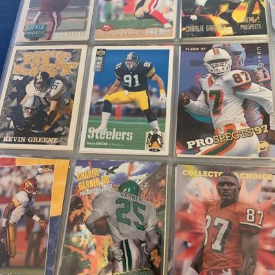 1990s Football Card Lot 300+ Near Mint Cards In Binder
