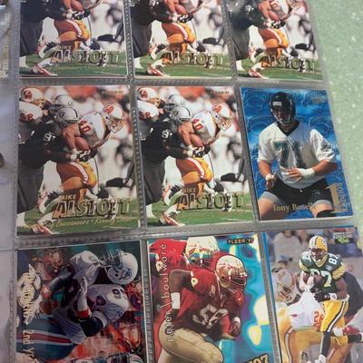 1990s Football Card Lot 300+ Near Mint Cards In Binder