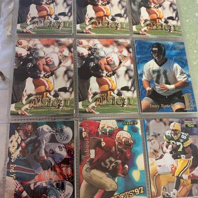 1990s Football Card Lot 300+ Near Mint Cards In Binder