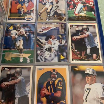 1990s Football Card Lot 300+ Near Mint Cards In Binder