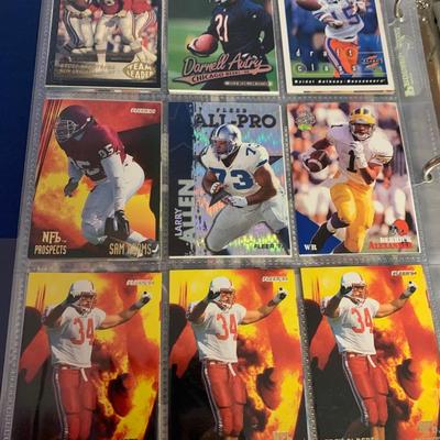 1990s Football Card Lot 300+ Near Mint Cards In Binder