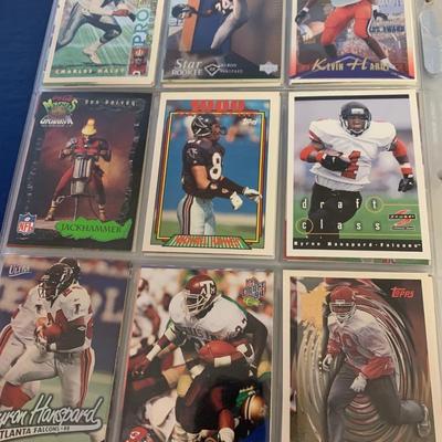 1990s Football Card Lot 300+ Near Mint Cards In Binder
