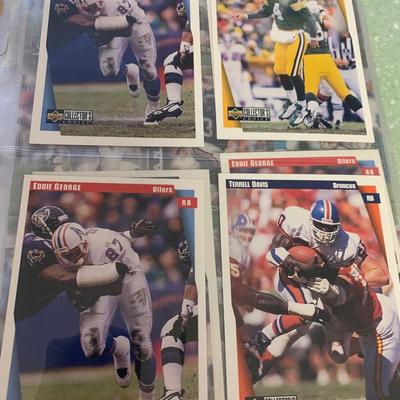 1990s Football Card Lot 300+ Near Mint Cards In Binder