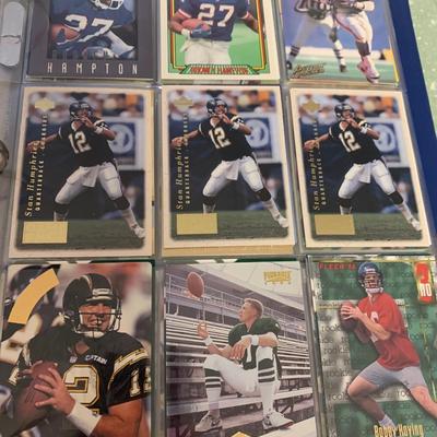 1990s Football Card Lot 300+ Near Mint Cards In Binder