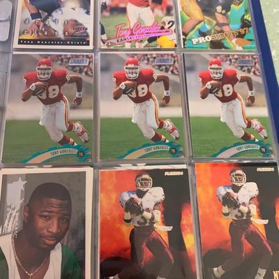 1990s Football Card Lot 300+ Near Mint Cards In Binder